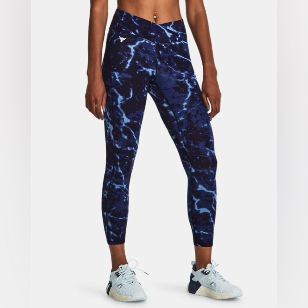 Under Armour Project Rock Crossover Lets Go Printed Ankle Leggings